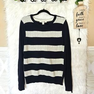 Forever 21 Lace Overlay Pullover Crewneck Sweater